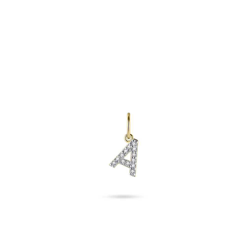 Gold Cz Initial Pendant/Charms A-Z available
