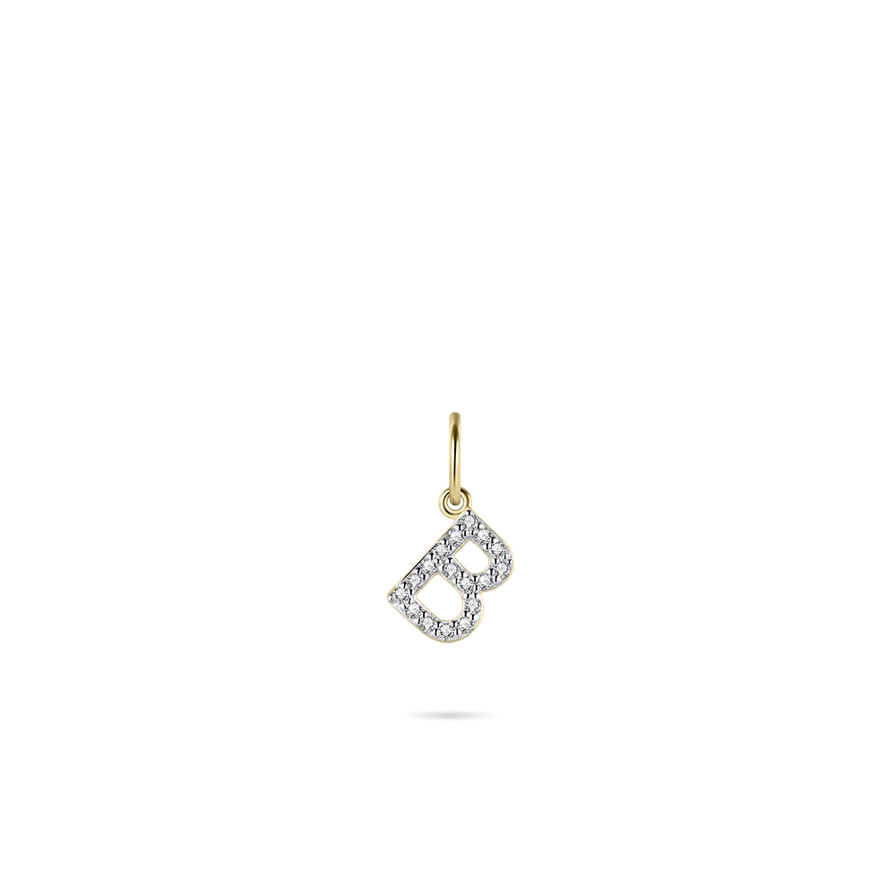 Gold Cz Initial Pendant/Charms A-Z available