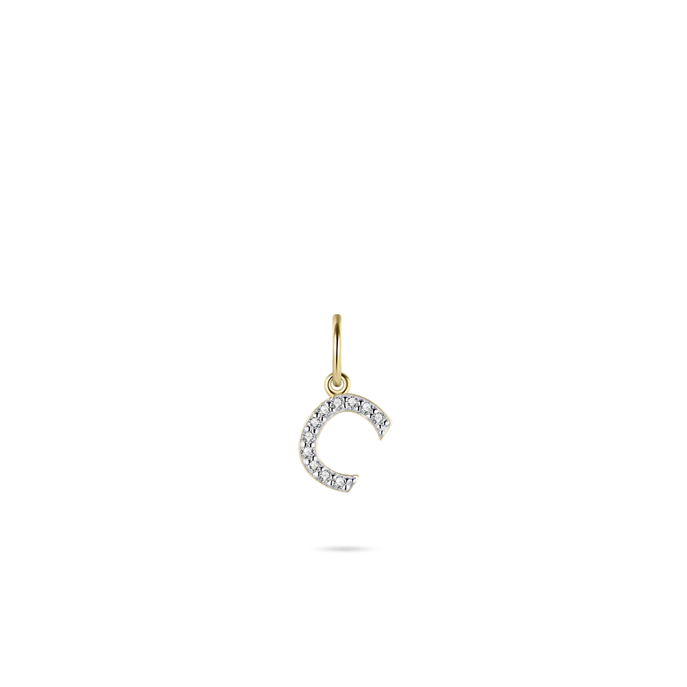 Gold Cz Initial Pendant/Charms A-Z available