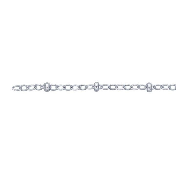 925 Sterling Silver Chain with beads for anklet