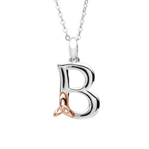 Silver Celtic Initial Necklace