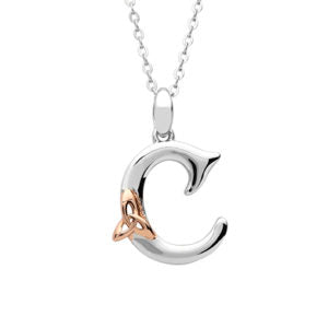 Silver Celtic Initial Necklace