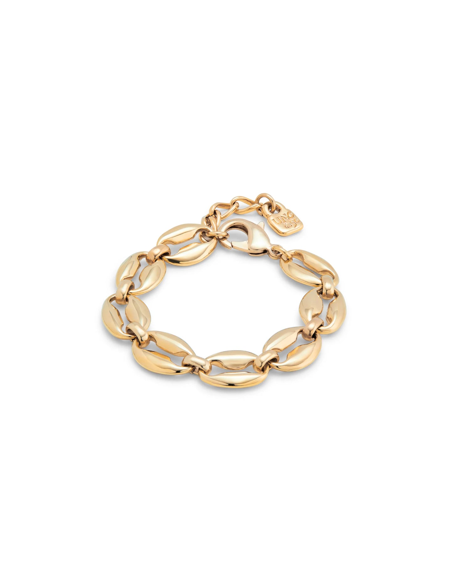 Golden oval link chain bracelet