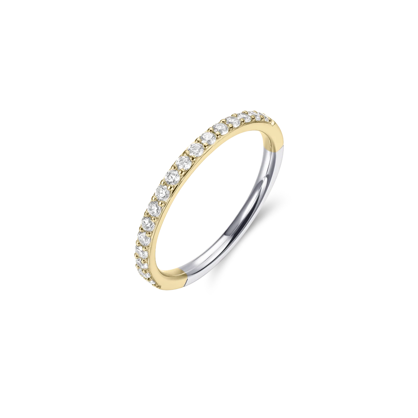 Gold/Silver Pave Stackable Ring