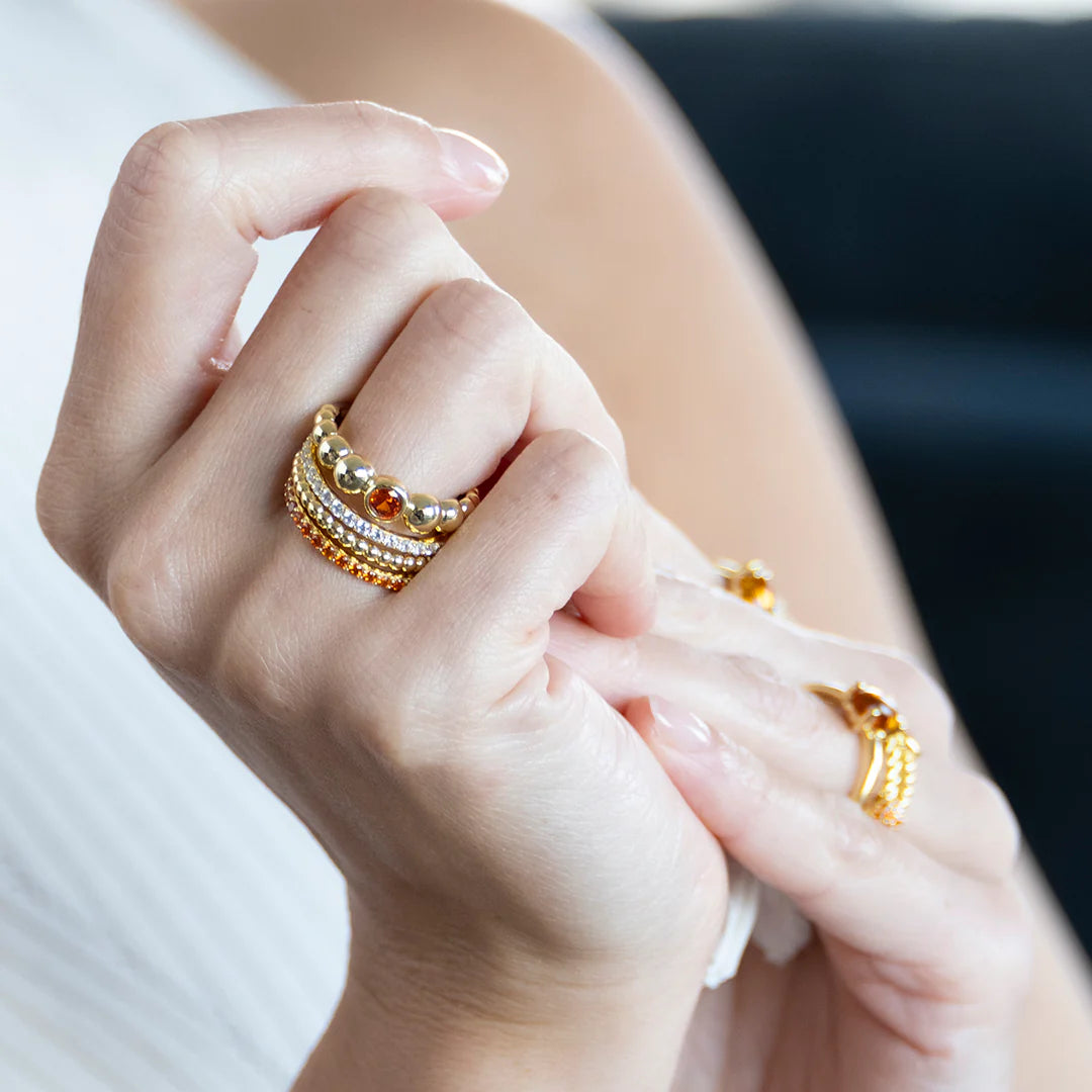 Gold/Silver Pave Stackable Ring