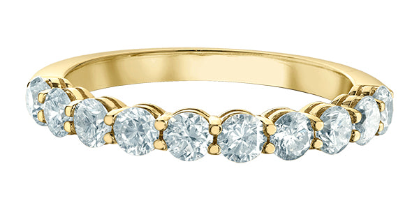 18ct Yellow Gold Brilliant Cut Lab Diamond Band