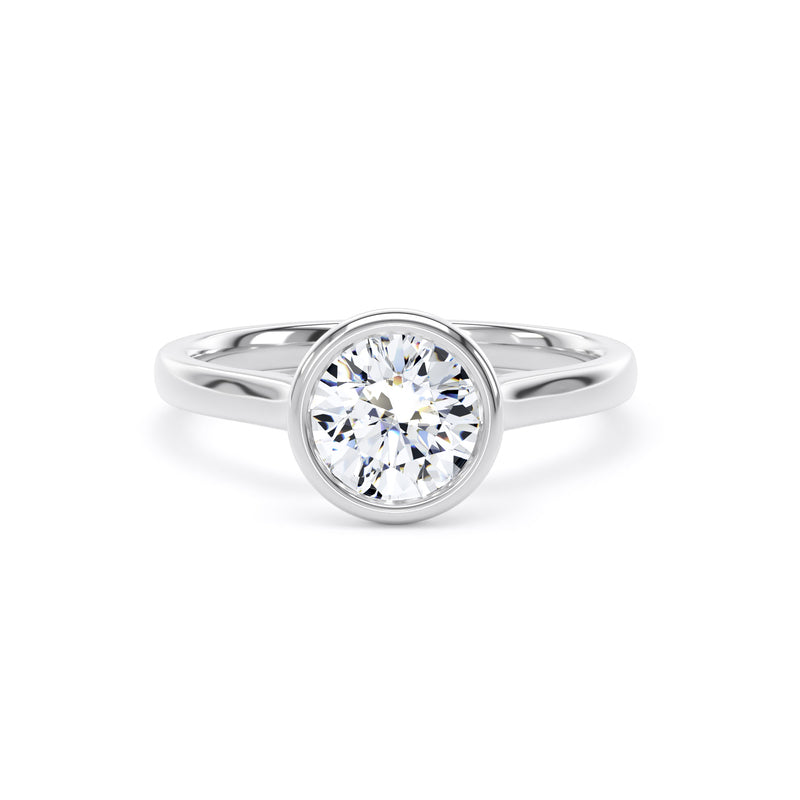 Brilliant Cut Bezel Set Diamond Ring