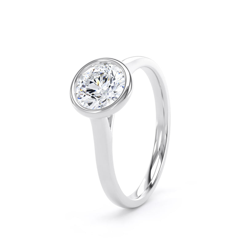 Brilliant Cut Bezel Set Diamond Ring
