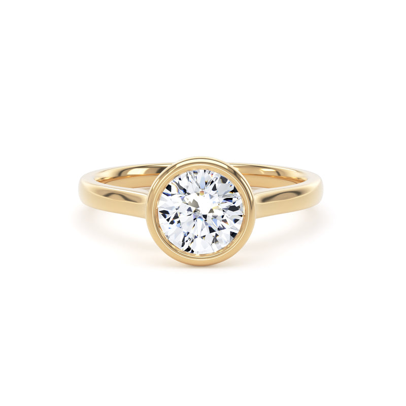 Brilliant Cut Bezel Set Diamond Ring