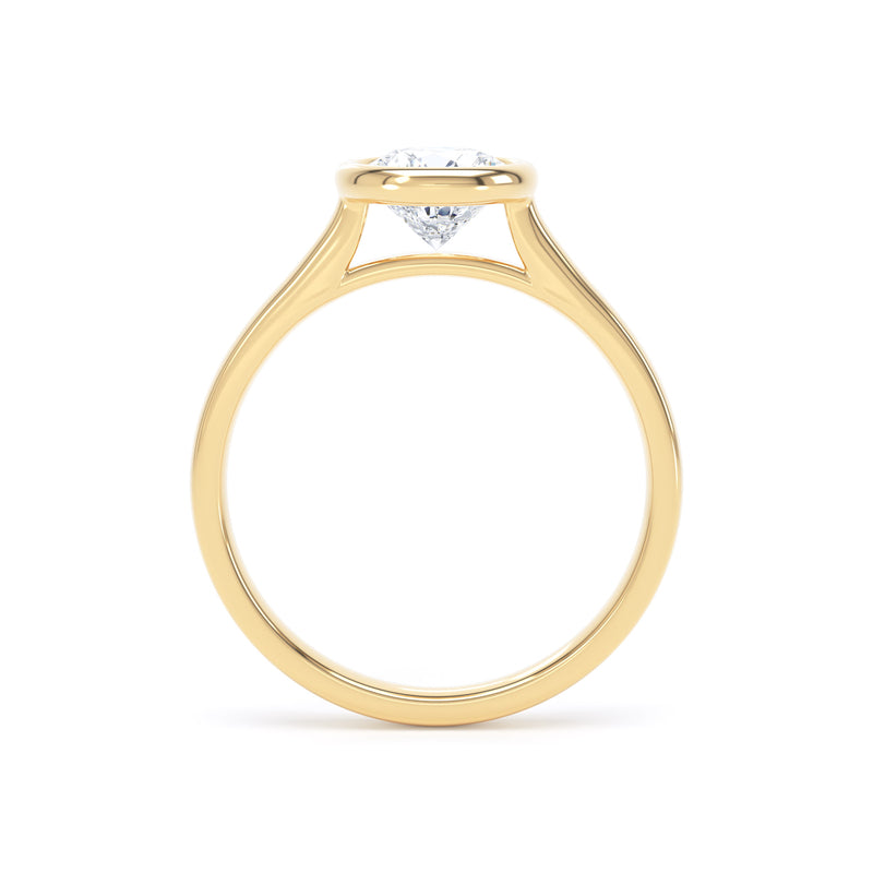 Brilliant Cut Bezel Set Diamond Ring