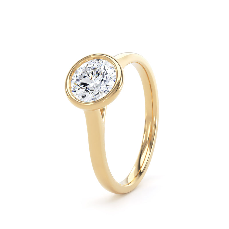 Brilliant Cut Bezel Set Diamond Ring