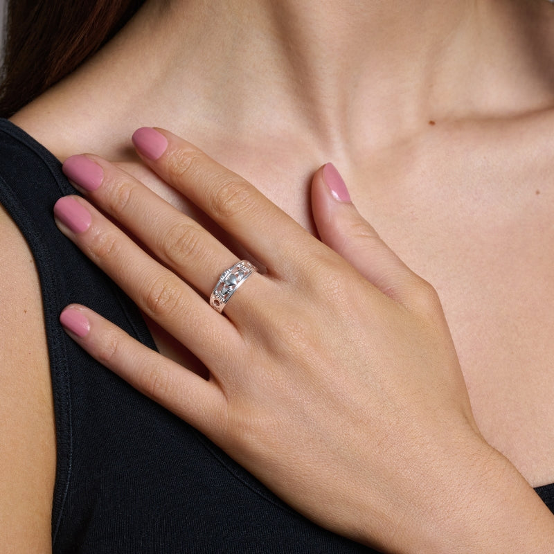 Sterling Silver Claddagh Band Ring