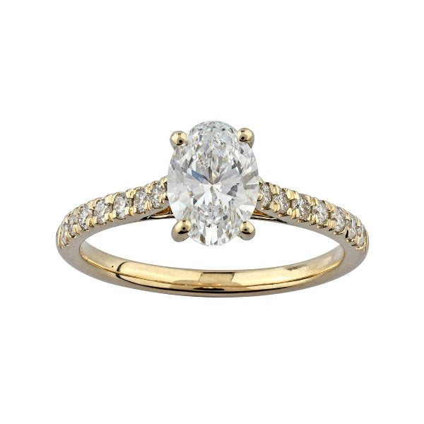 *SPECIAL OFFER* 9ct Gold Oval Cut Lab Diamond Ring