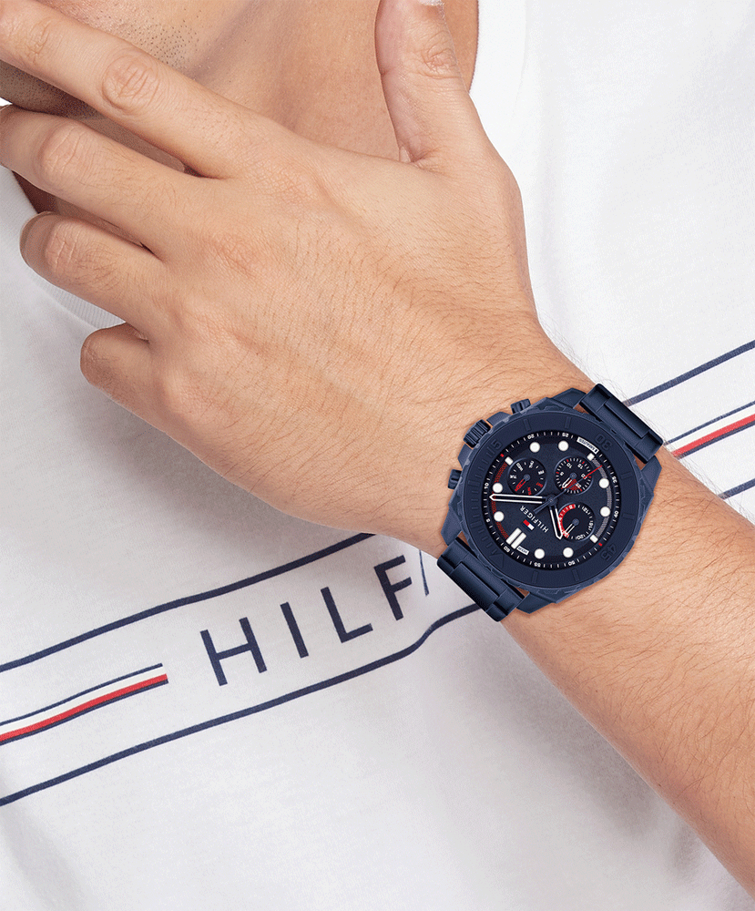 TOMMY HILFIGER MORGAN Men's watch with multifunction date