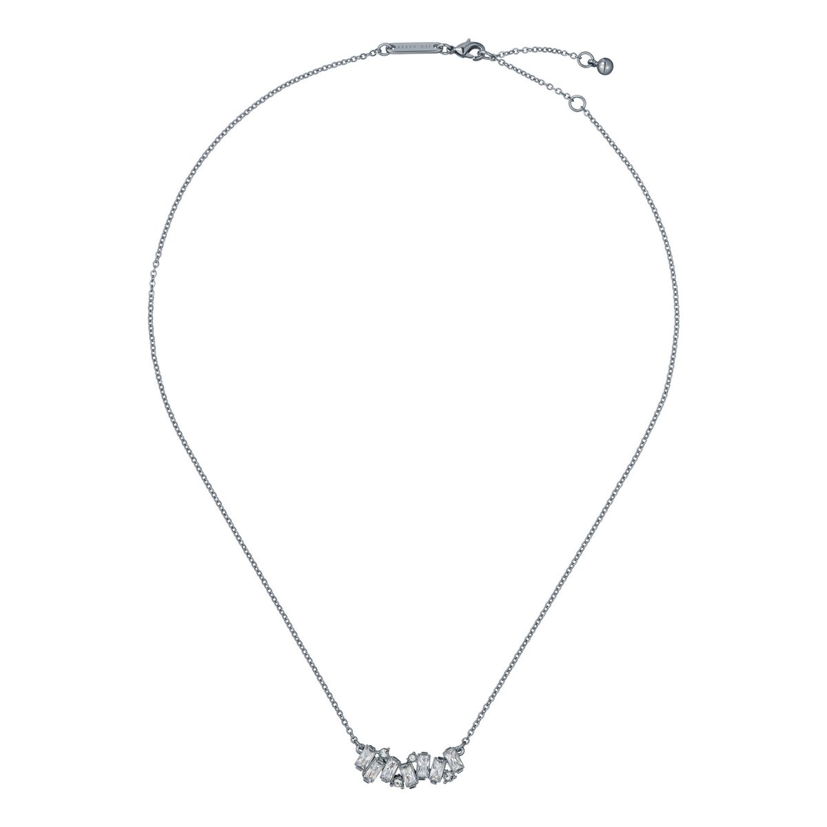TED BAKER CLARITA: Crystal Cluster Pendant Necklace Silver Tone
