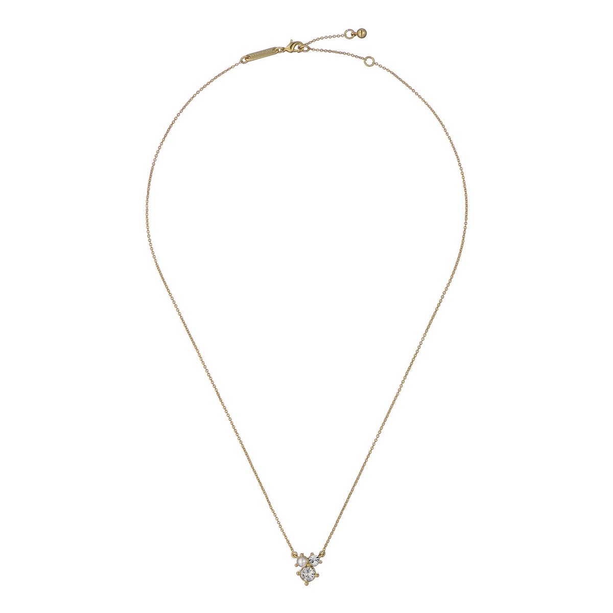 TED BAKER JOYELLE: Jewel Cluster Pendant Necklace Gold Tone, Pearl.