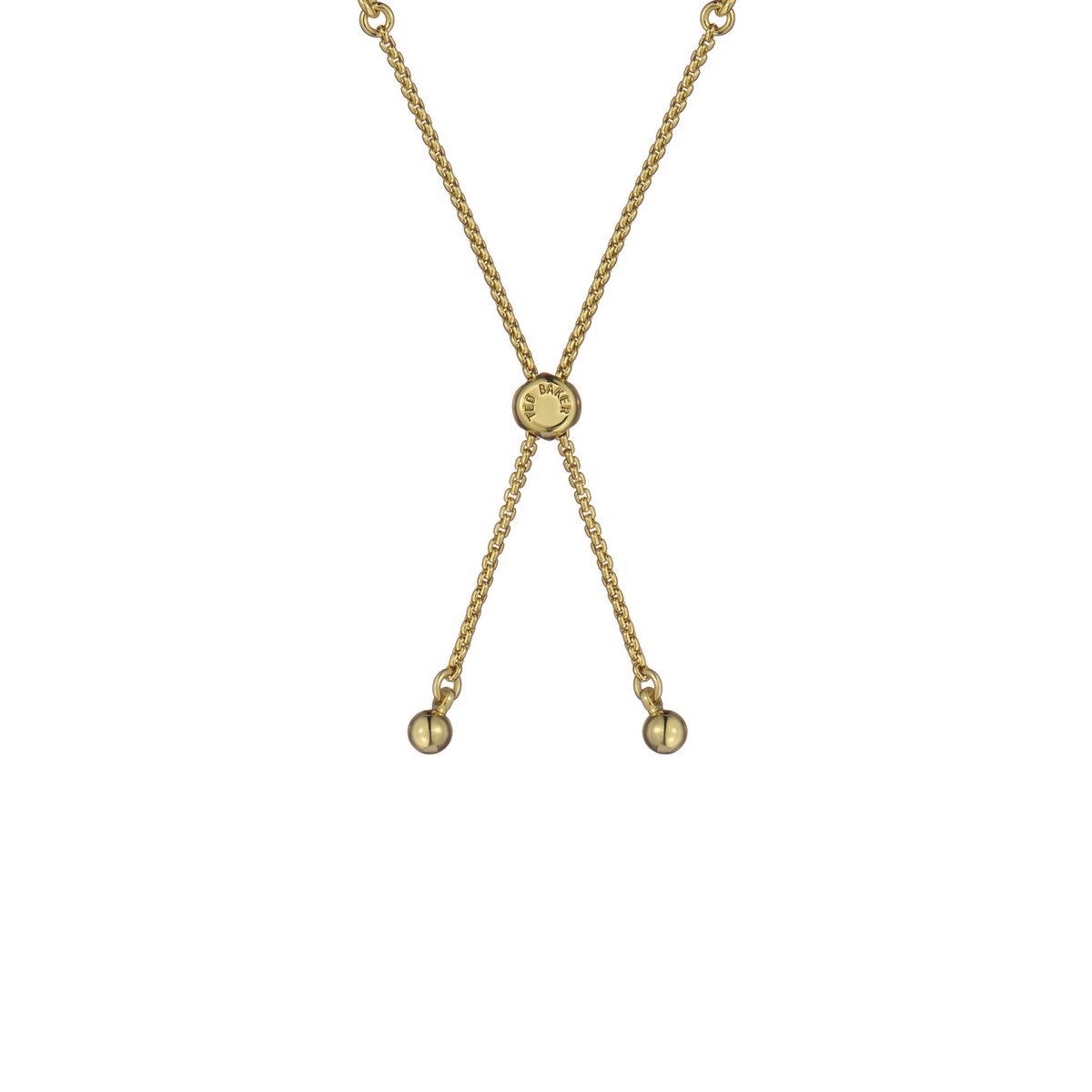 TED BAKER ISELA: Crystal Baguette Slinky Adjustable Bracelet Gold