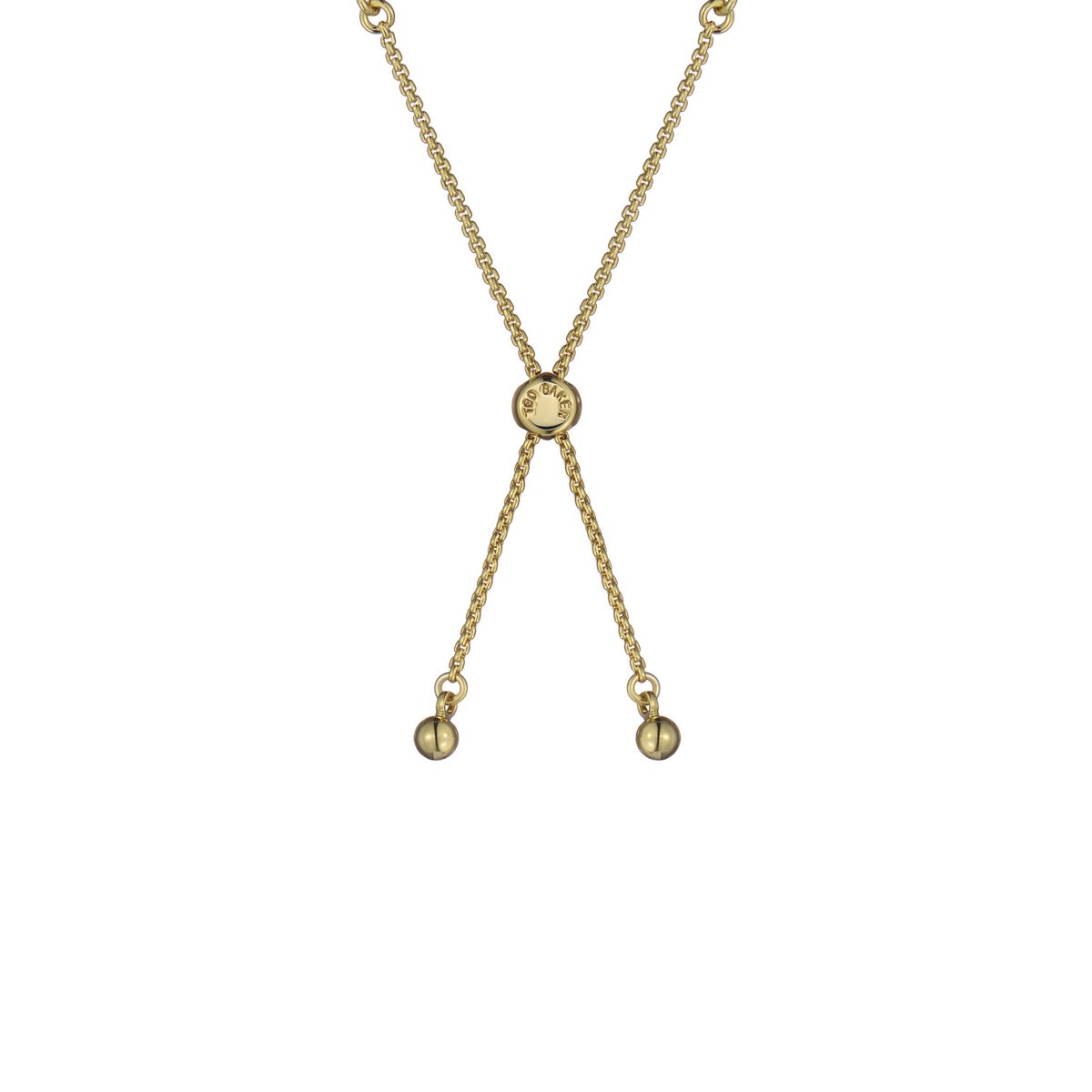 TED BAKER ISELA: Crystal Baguette Slinky Adjustable Bracelet Gold