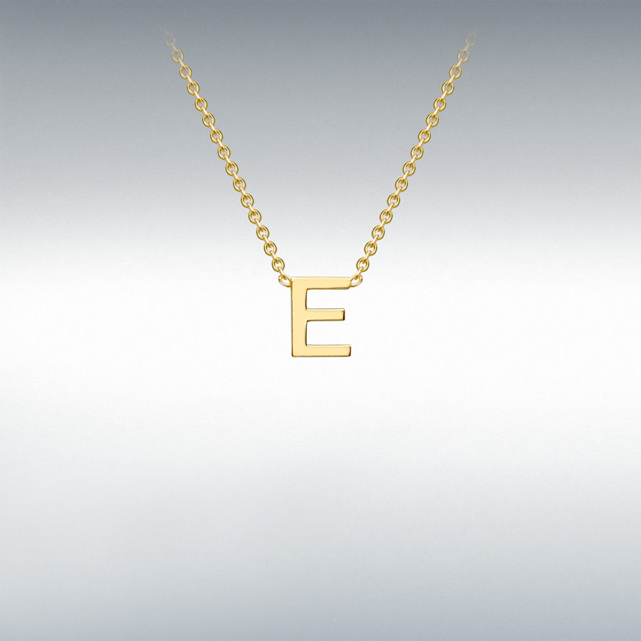 9ct Yellow Gold 'A' Initial Adjustable Necklace