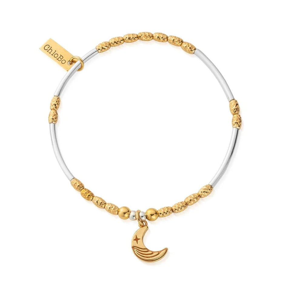 Mixed Metal Luna Moon Bracelet