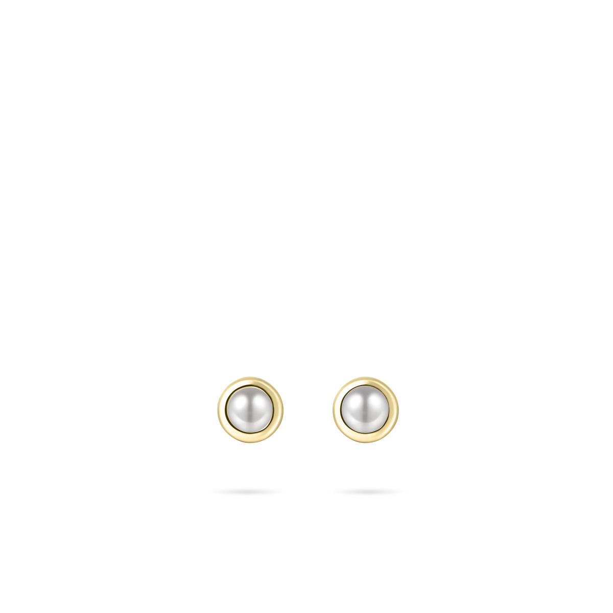 Gold Pearl Stud Earrings