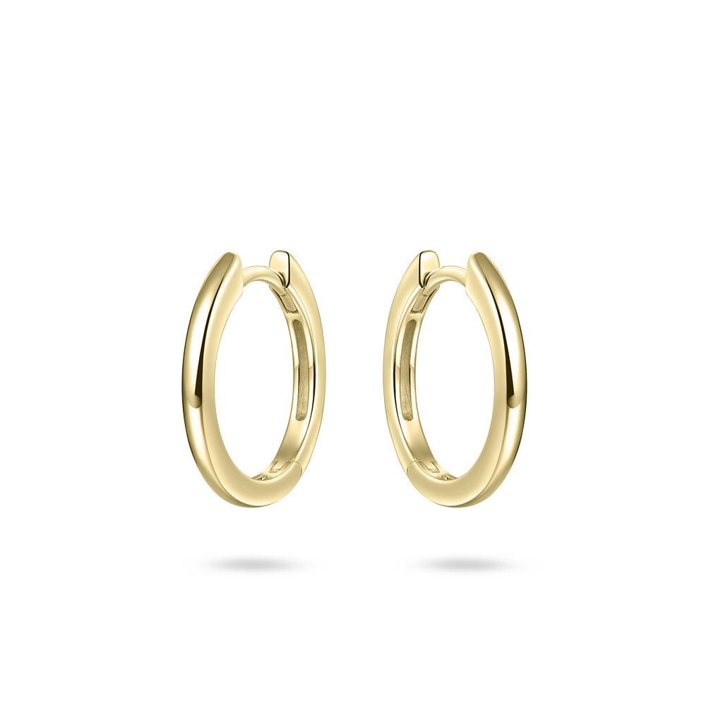 Gisser Gold Polished Hoops