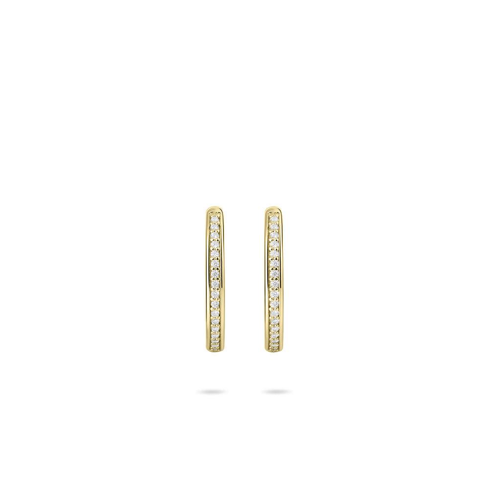 Gisser Cz Pave set Gold hoops