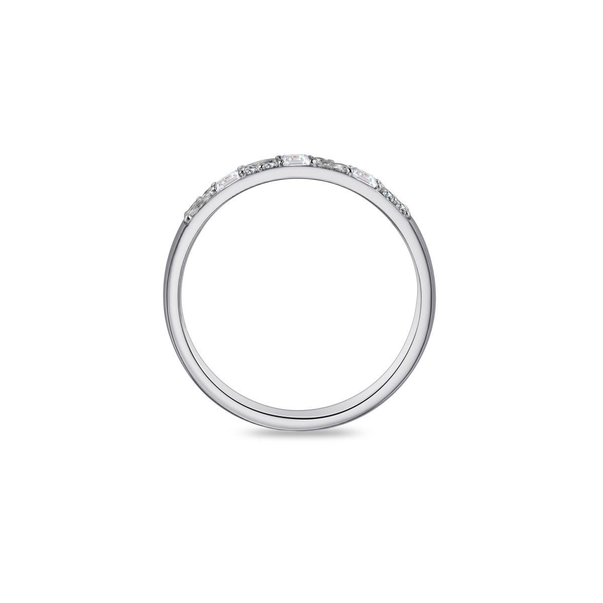 Gisser Silver Cz Band Ring