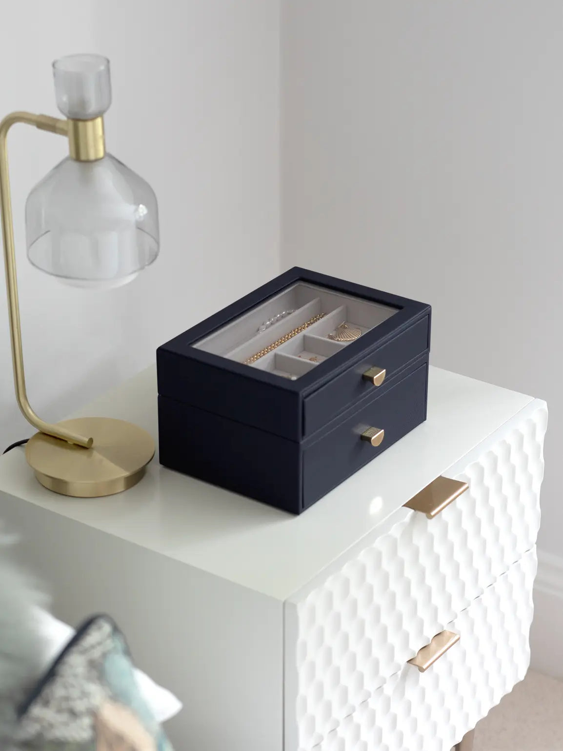 Classic Jewellery Box - Navy Blue