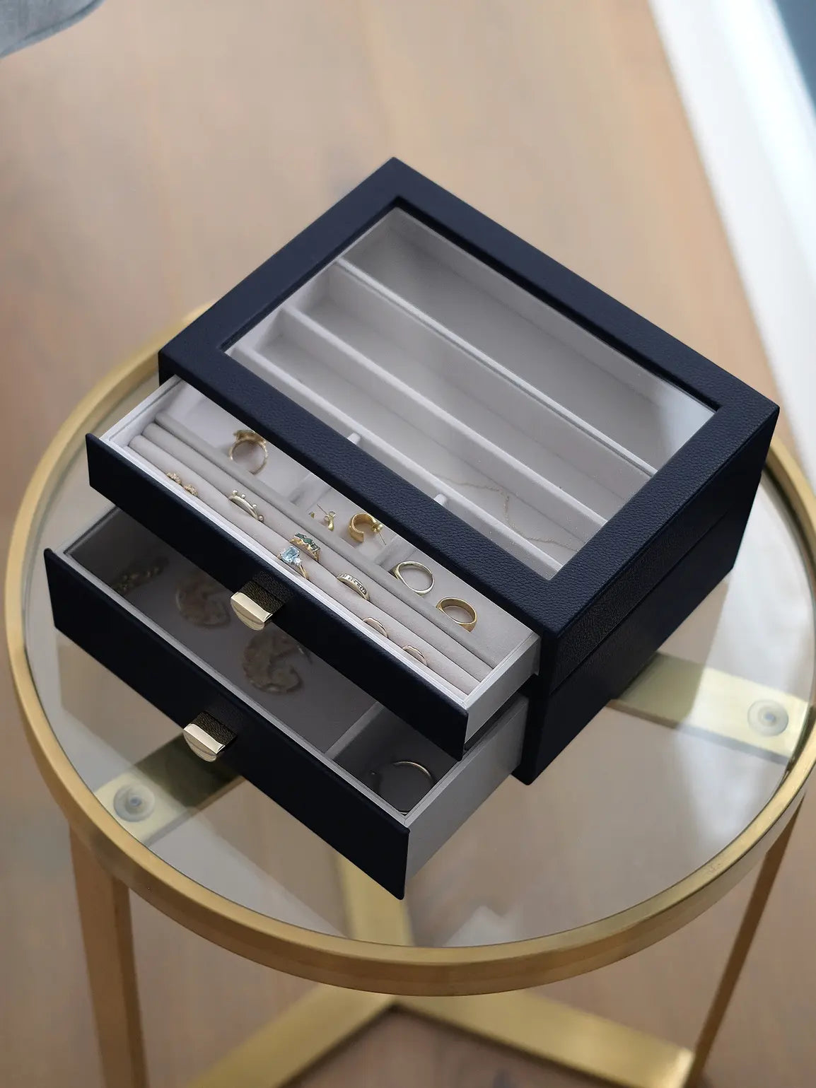 Classic Jewellery Box - Navy Blue