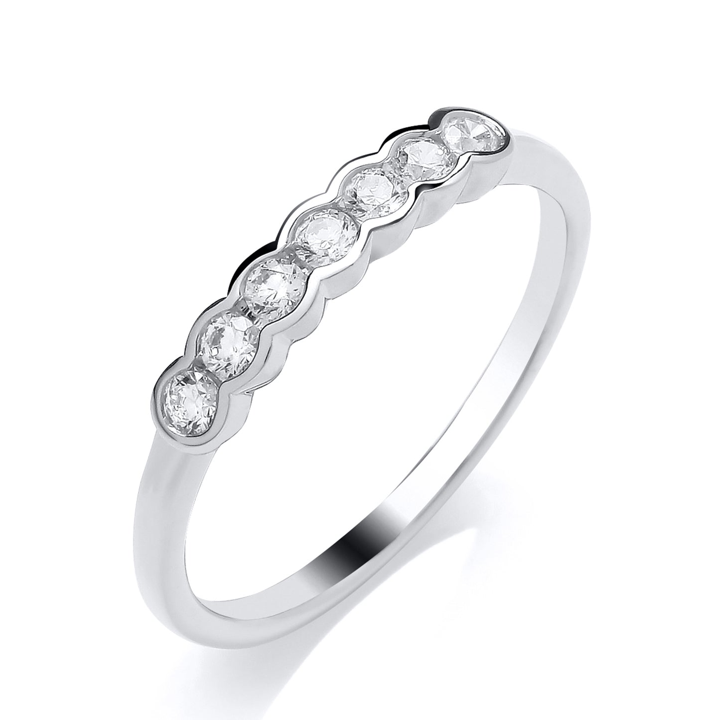 7 Stone Brilliant cut Diamond Ring