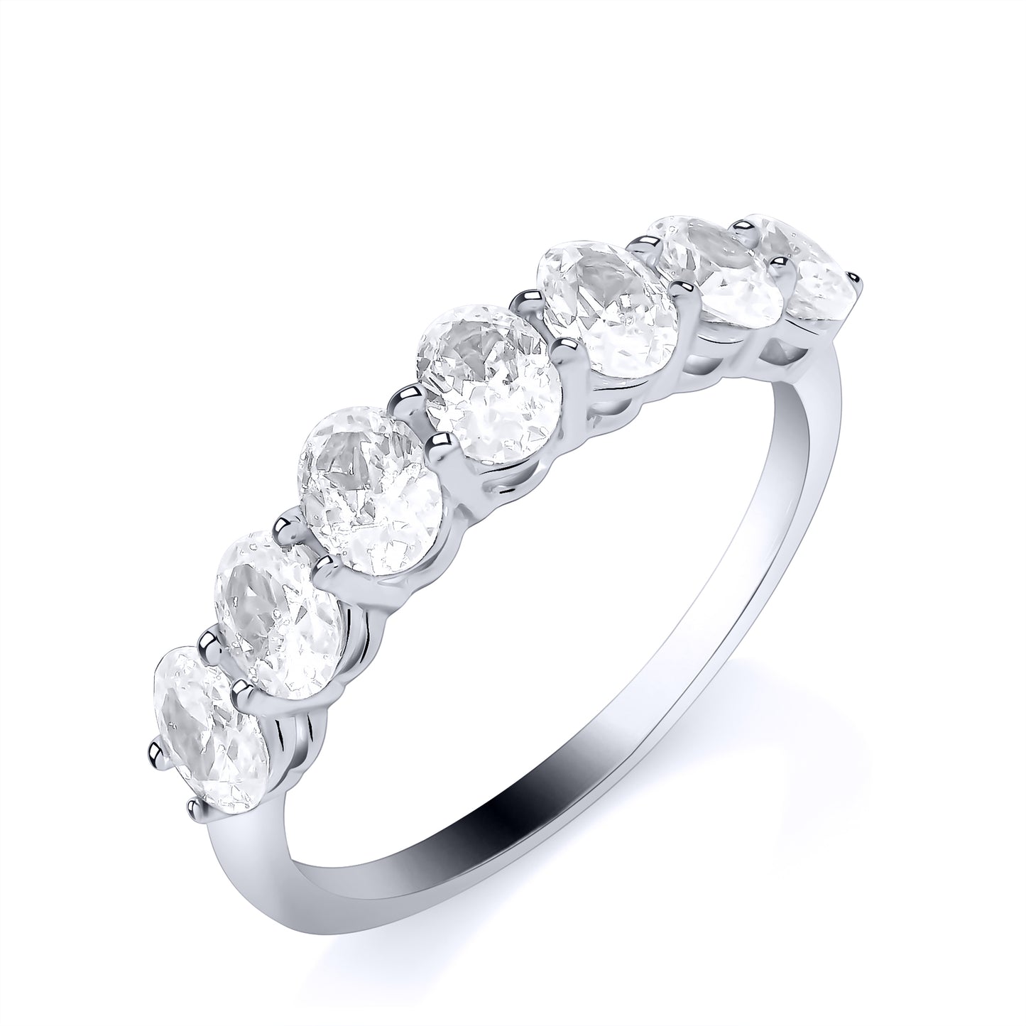 18ct Yellow Gold Oval Lab Diamond Band
