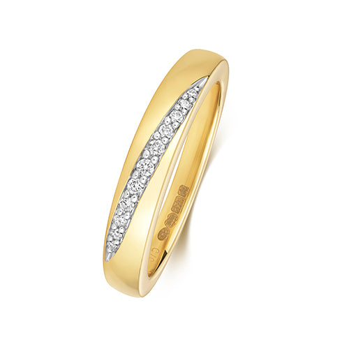 Gold and Diamond Wedding Band