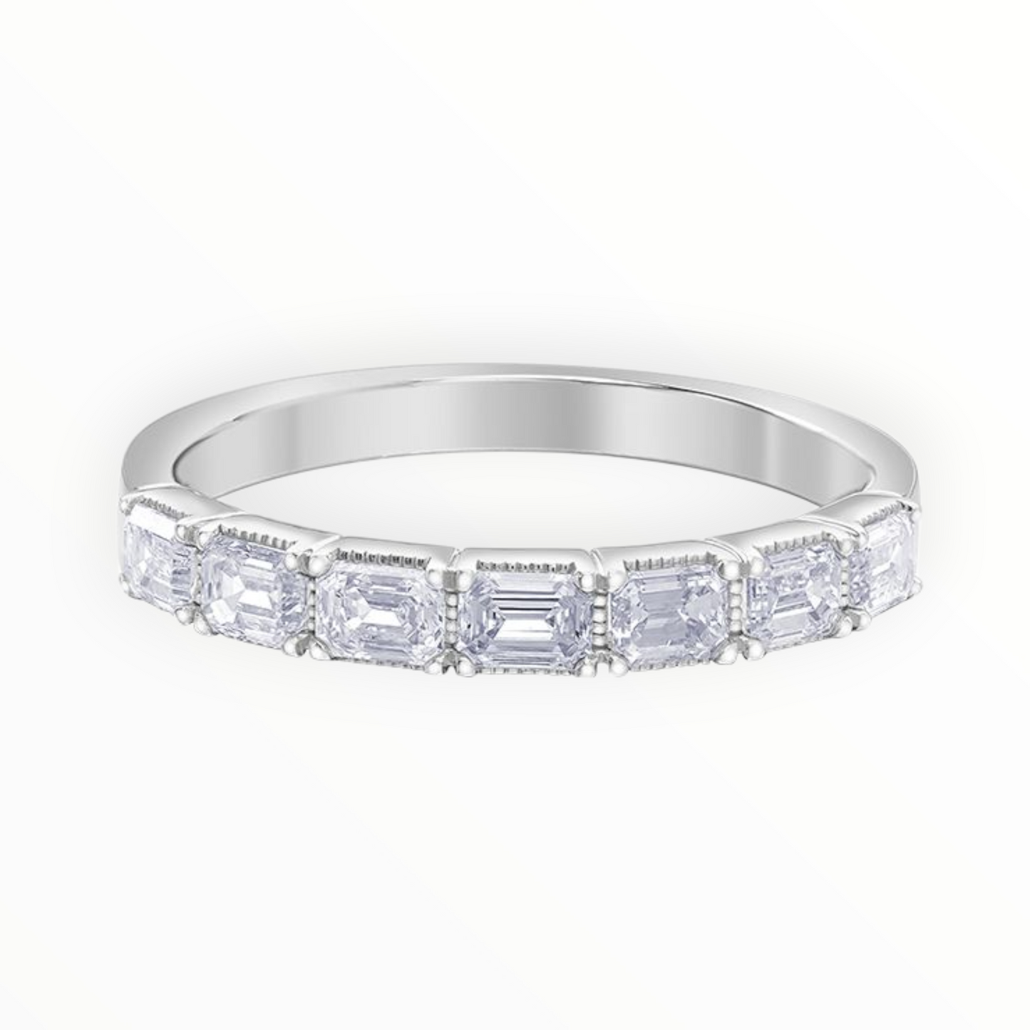 Emerald Cut Diamond Band