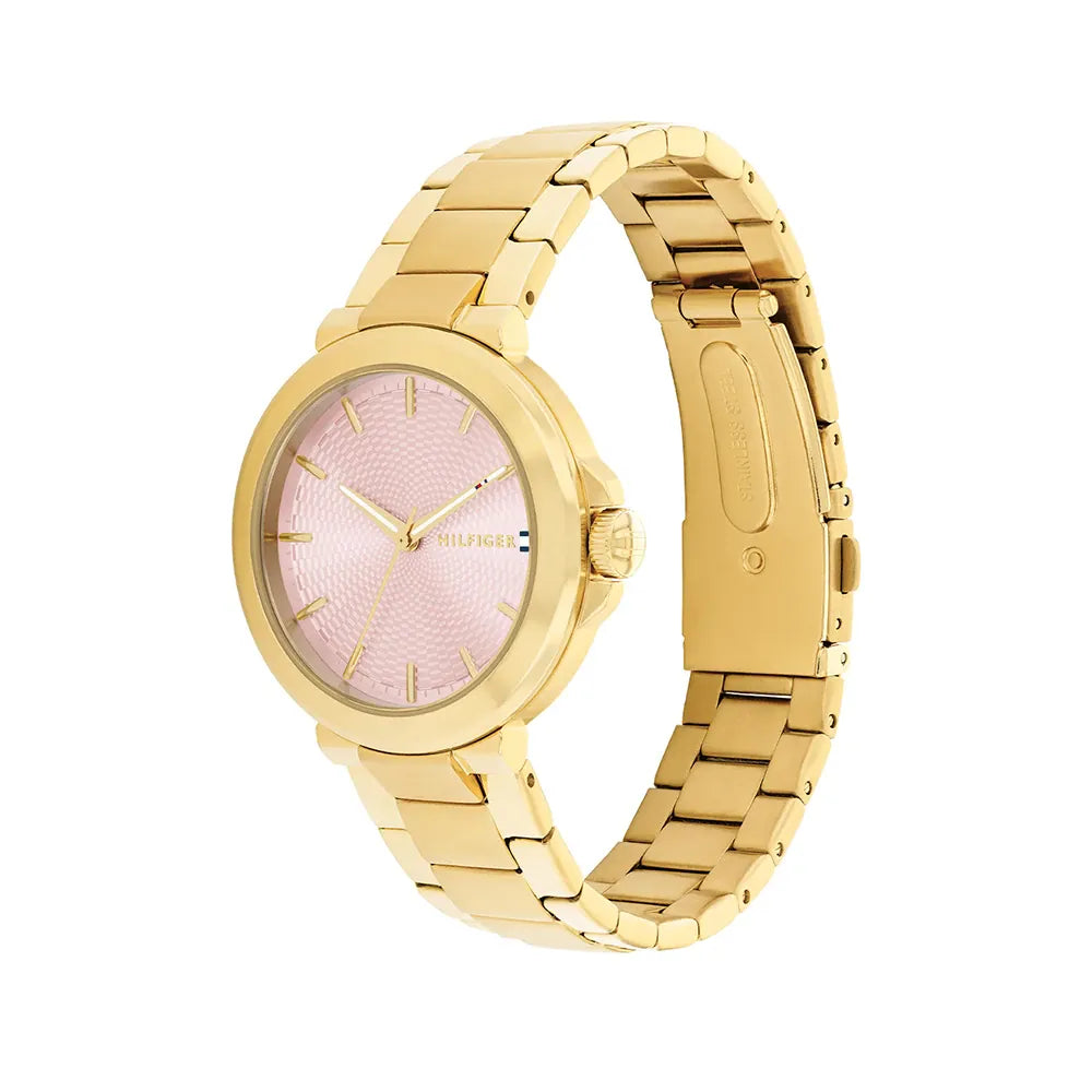 TOMMY HILFIGER Ladies Gold & Blush Watch