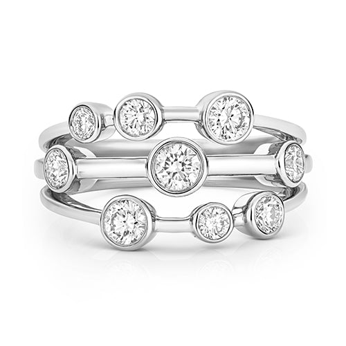 9CT GOLD LAB GROWN DIAMOND RUBOVER SET RING