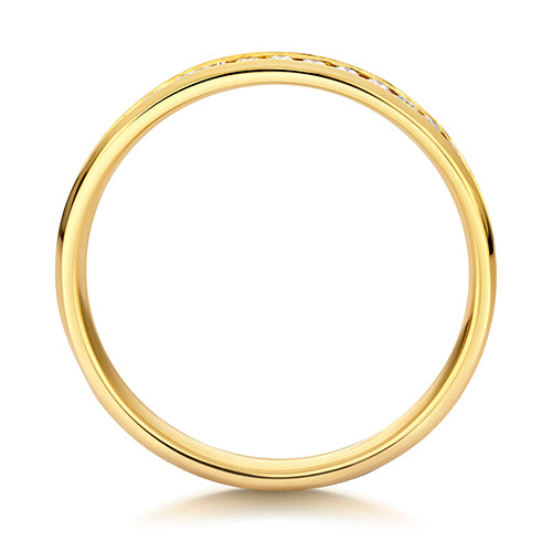 9ct Gold Channel Set Lab Diamond Band