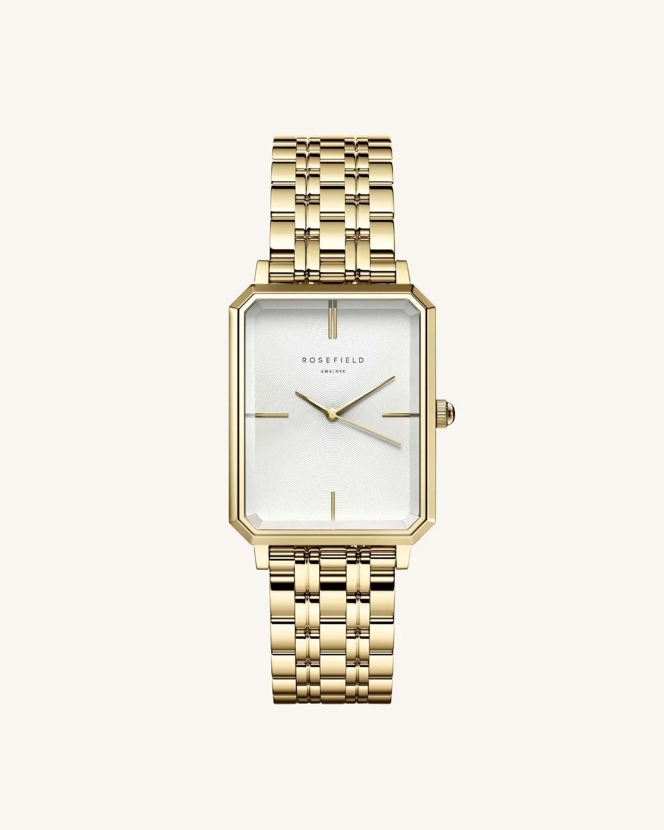 Rosefield Octagon Gold Ladies Bracelet Watch