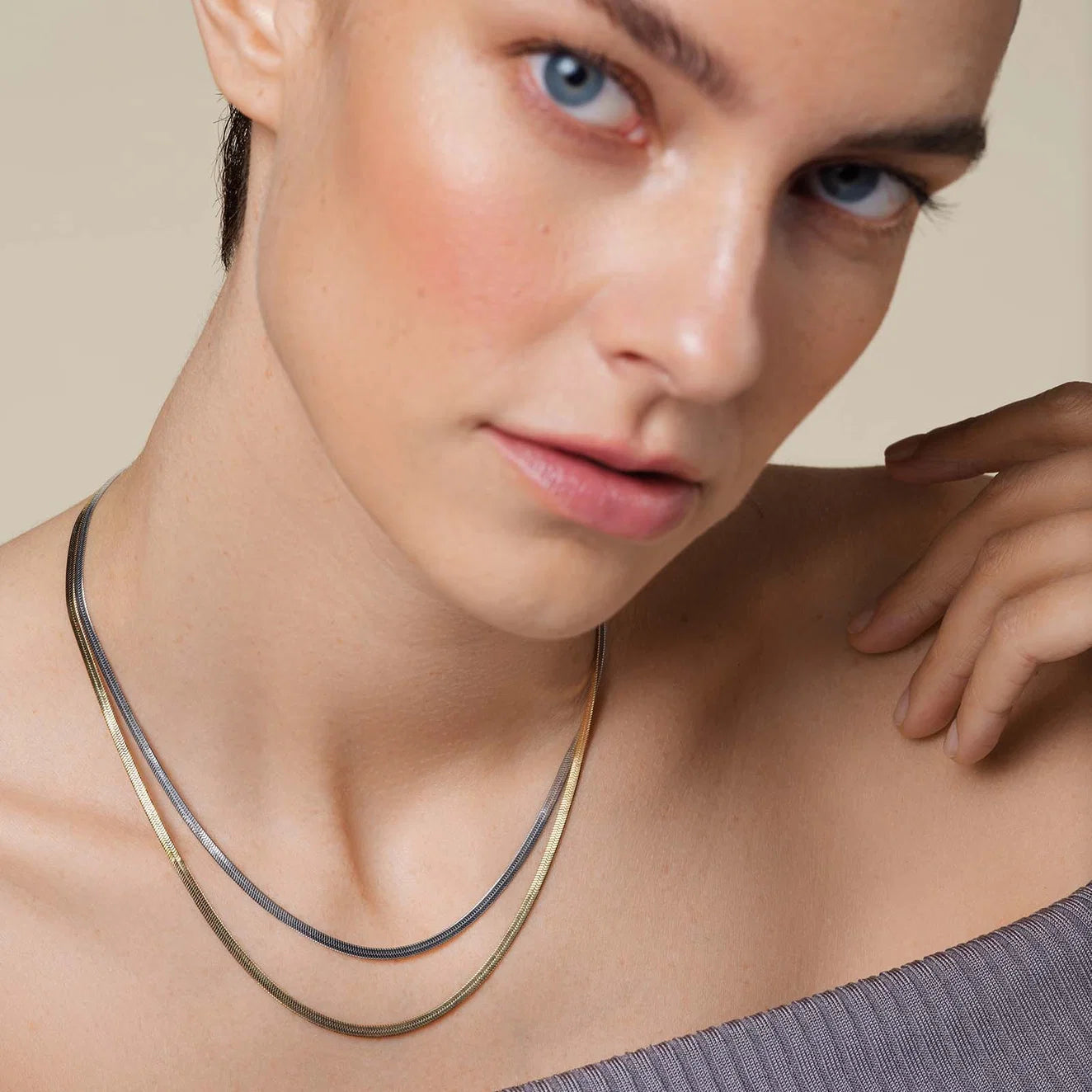 Rosefield Duo Snake Necklace