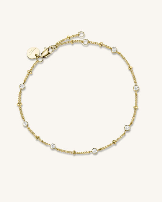 Rosefield Multi Crystal Bracelet Gold