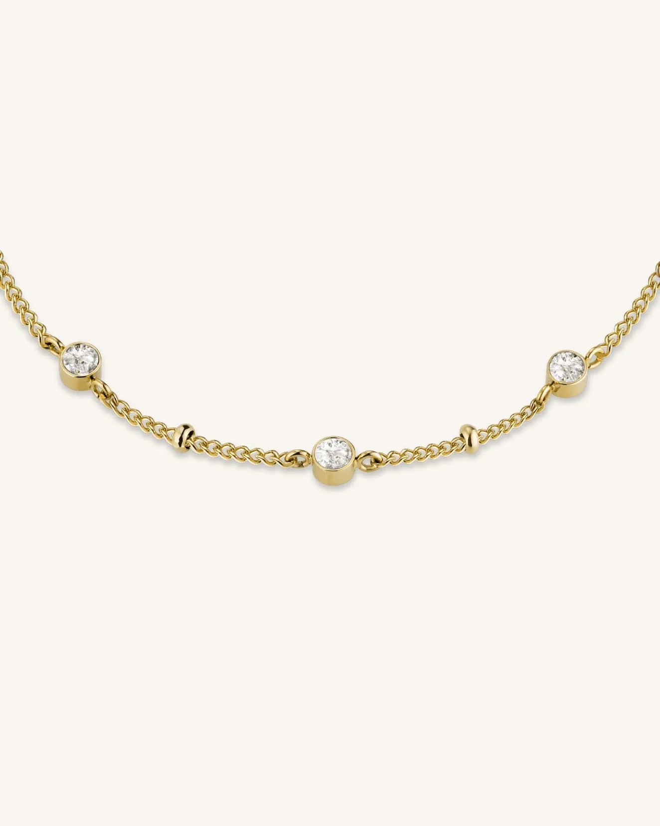 Rosefield Multi Crystal Bracelet Gold