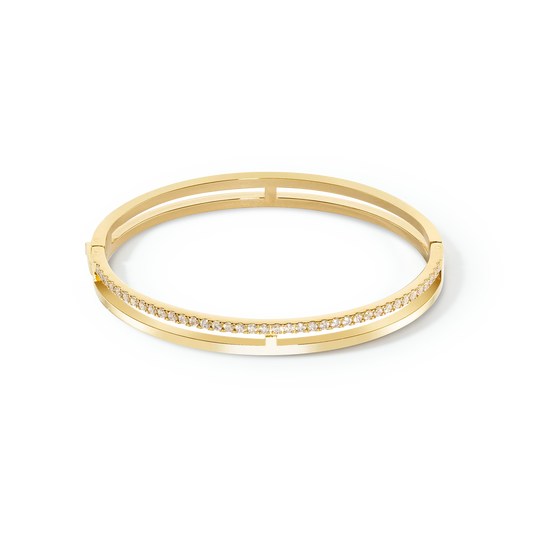 Coeur De Lion Eternal Unity Bangle gold-crystal