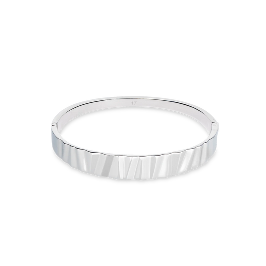 Coeur De Lion Classic Wave Bangle - Silver