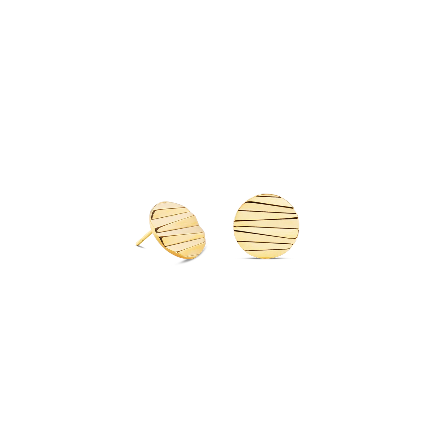Coeur De Lion  Round Wave Stud earrings - Gold