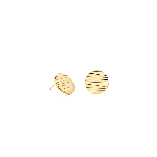 Coeur De Lion  Round Wave Stud earrings - Gold