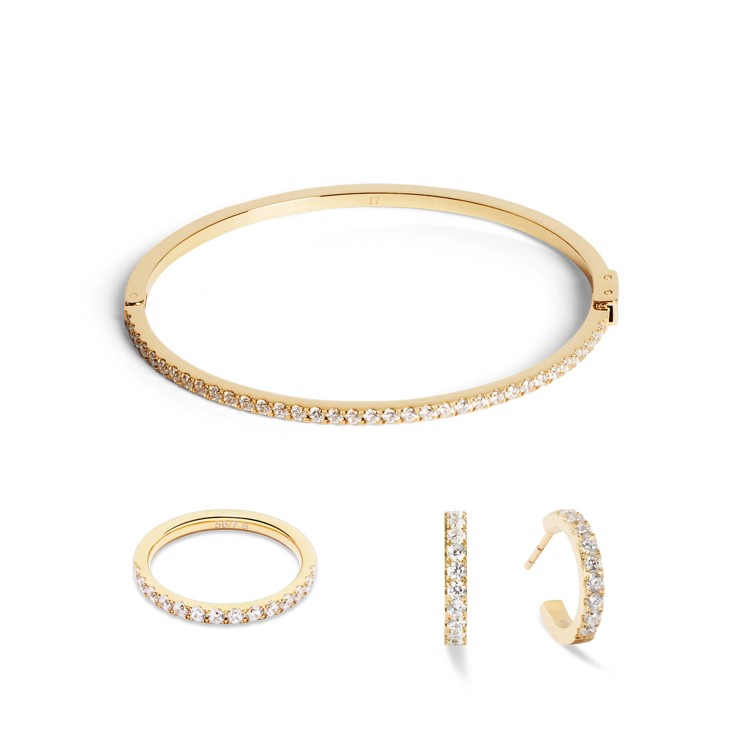 Eternal Love Hoops gold-crystal