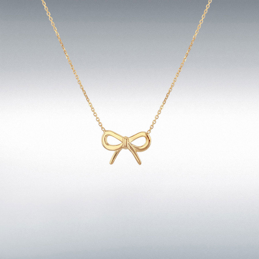 9ct Yellow Gold Bow Adjustable Necklace