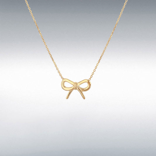9ct Yellow Gold Bow Adjustable Necklace