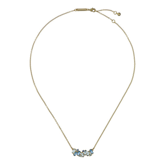 TED BAKER CLARITA: Crystal Cluster Pendant Necklace Gold Tone