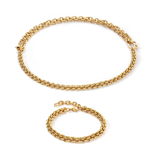 Coeur De Lion Necklace Mesh Chain - gold